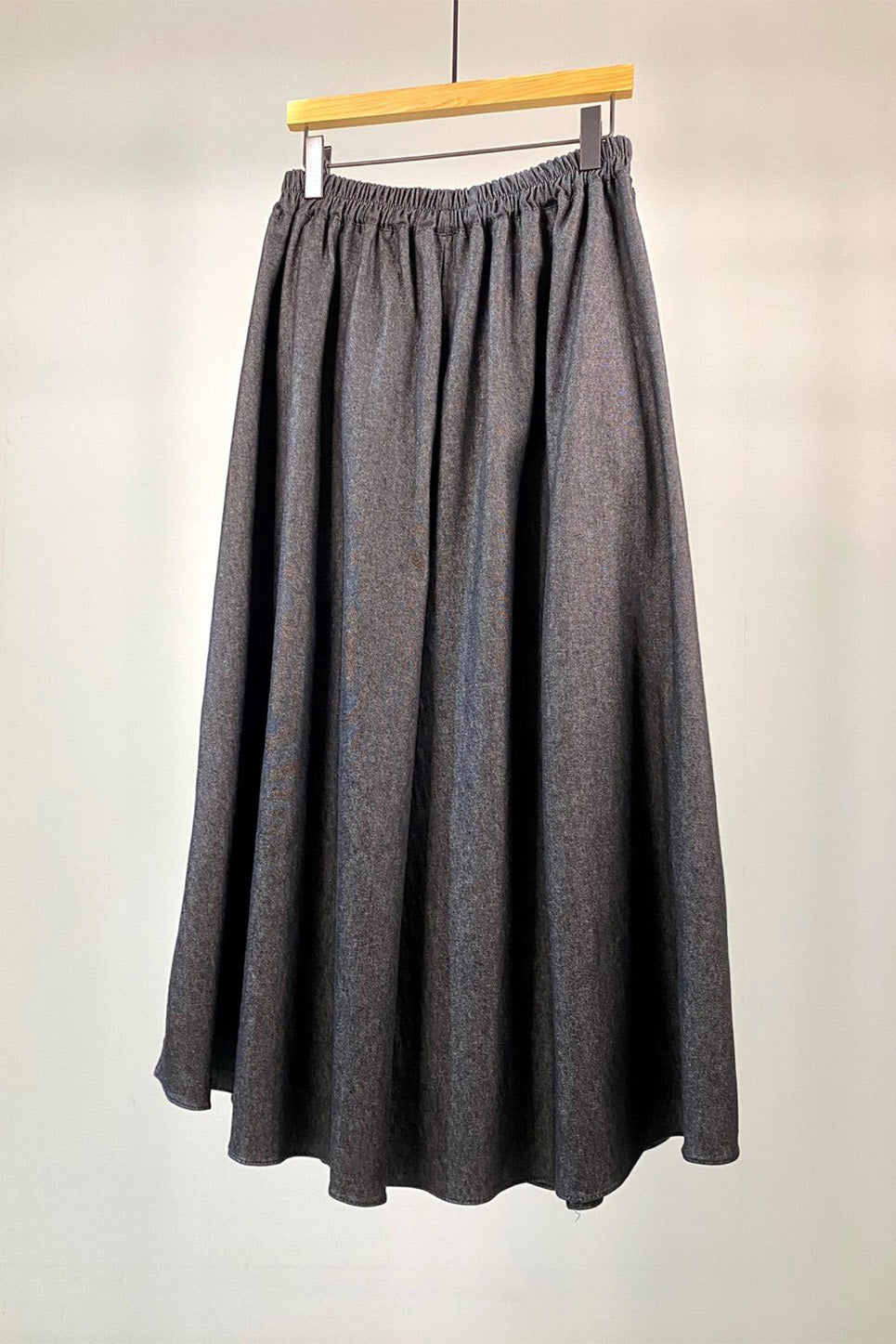Soft Denim Wide Leg Skirt Pants