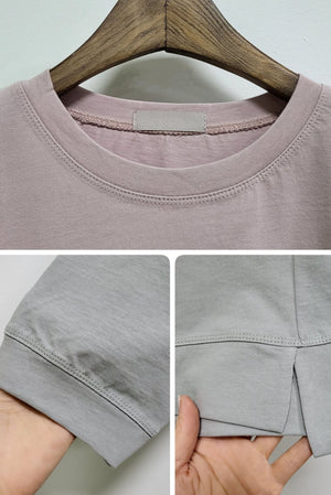 Soft Silket 3/4 Sleeve Sweatshirt T-Shirt
