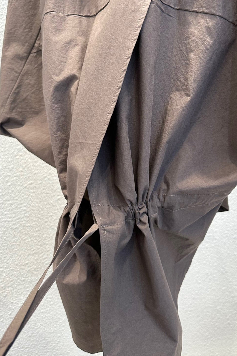 Split Back Tie Oversized Tunic Shirt