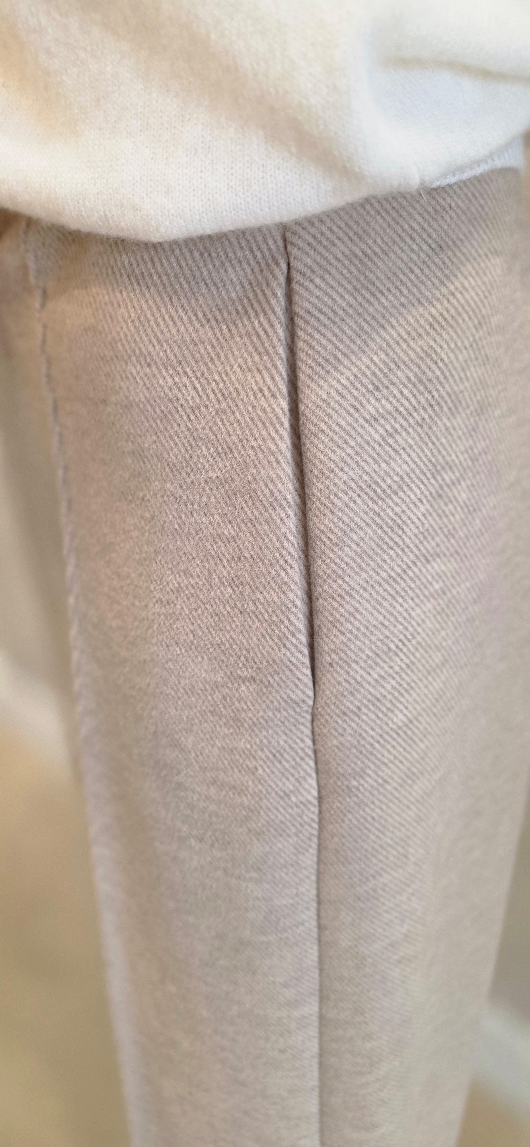 Stitch Wool Wide Leg Pants