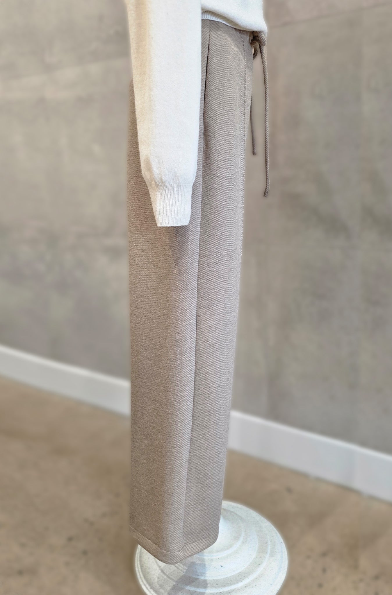 Stitch Wool Wide Leg Pants