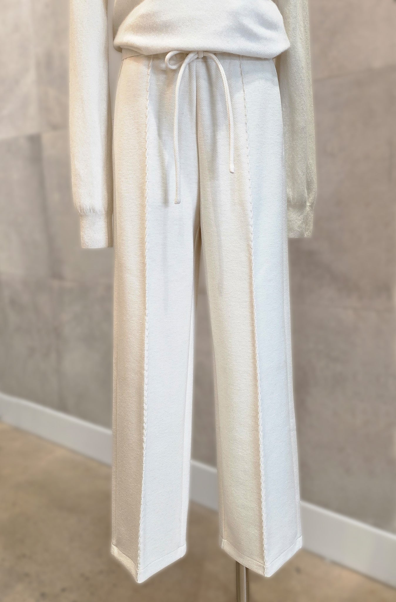 Stitch Wool Wide Leg Pants