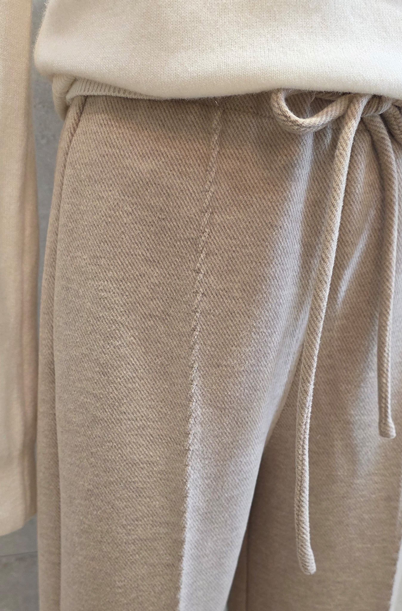 Stitch Wool Wide Leg Pants