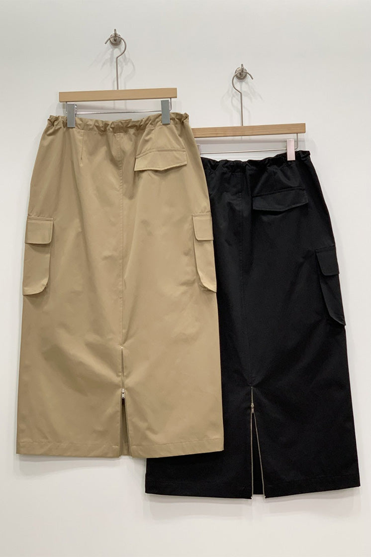 String Adjustable Cargo Midi Skirt