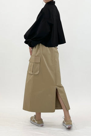 String Adjustable Cargo Midi Skirt