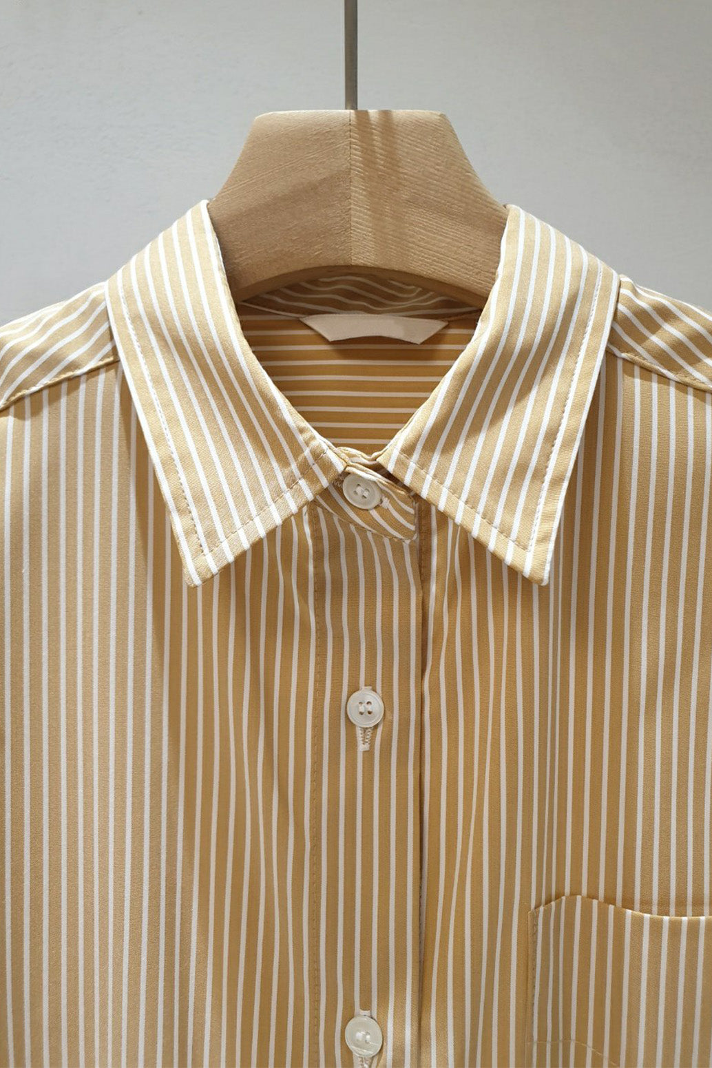 Striped Shirt Button Front Midi Dress