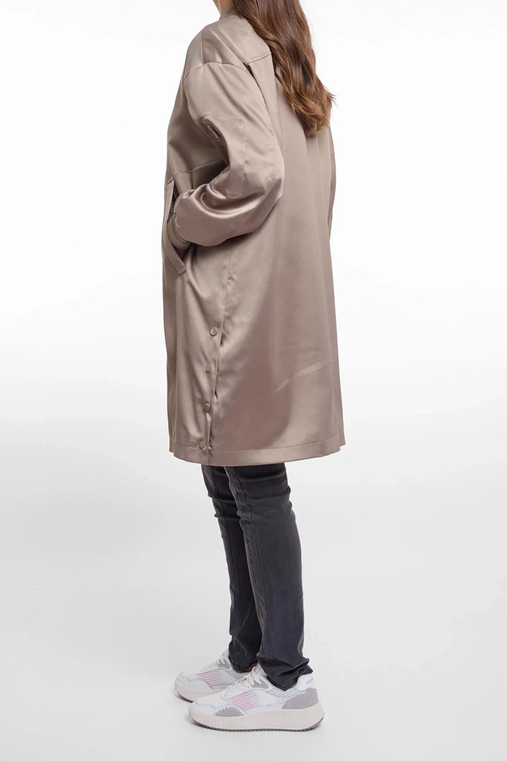 Suki Long Bomber Jacket