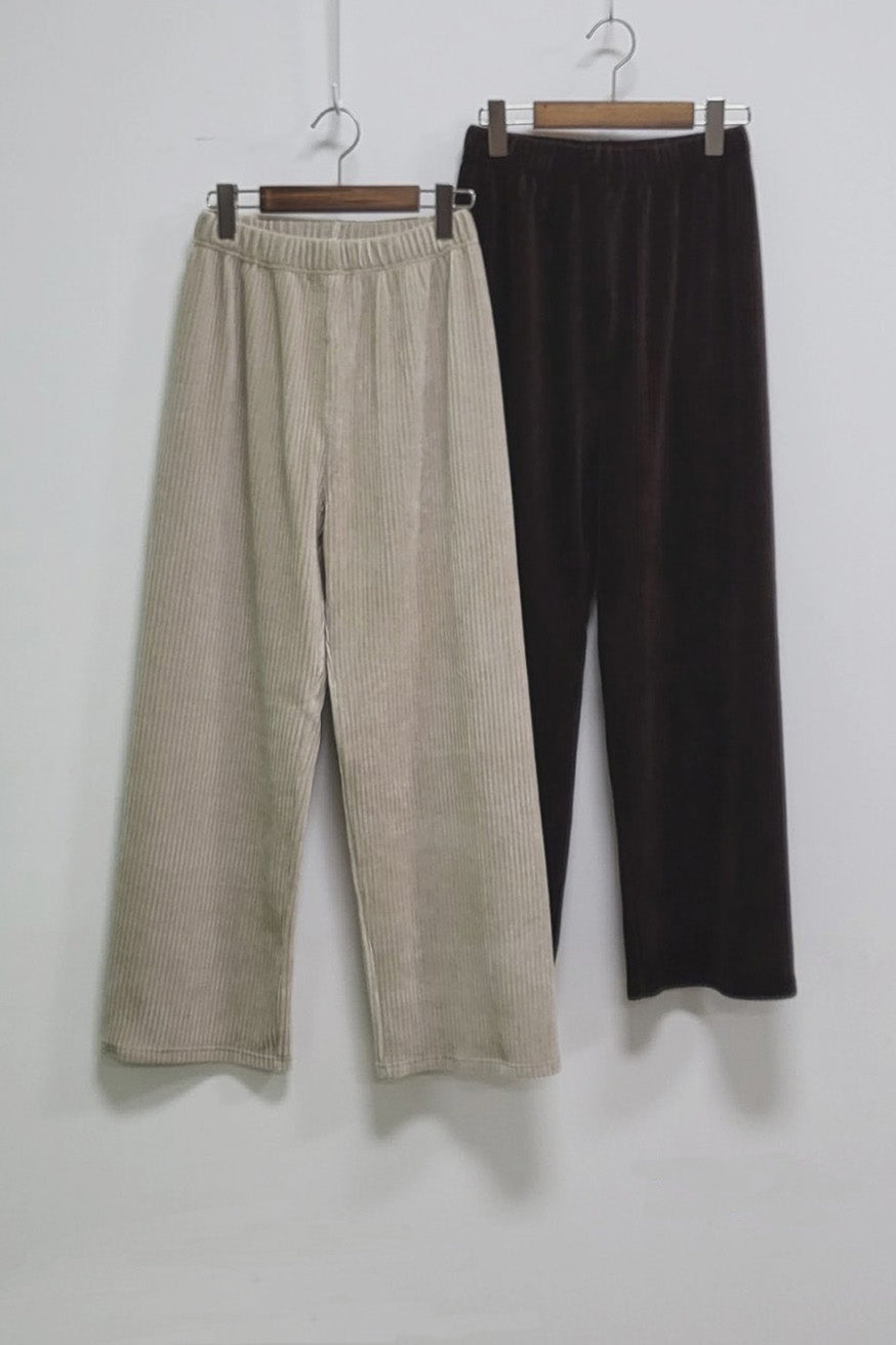 Thick Ribbed Corduroy Wide Leg Pants