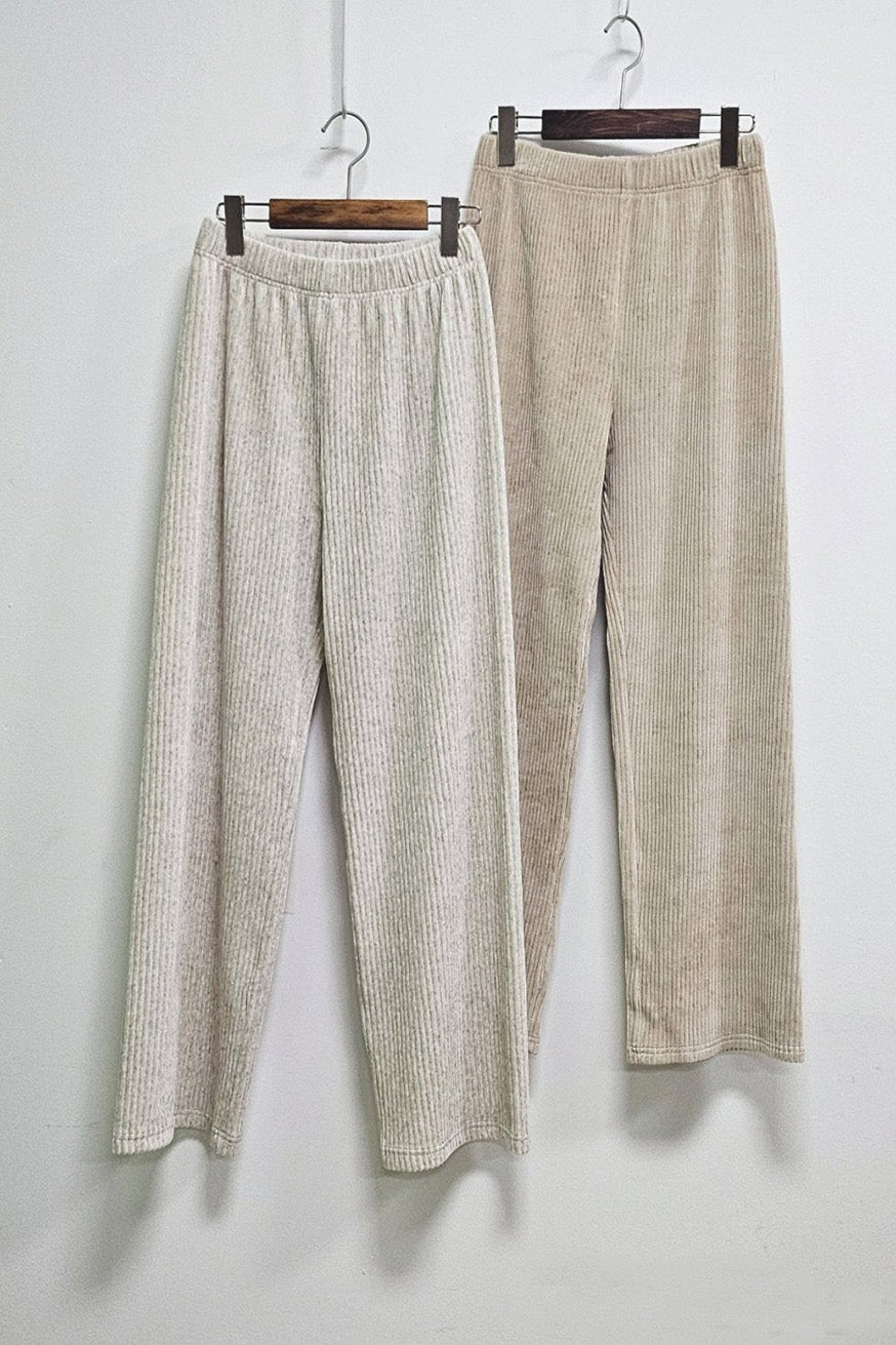 Thick Ribbed Corduroy Wide Leg Pants