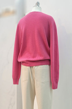 V-Neck Long Sleeve Wool Sweater