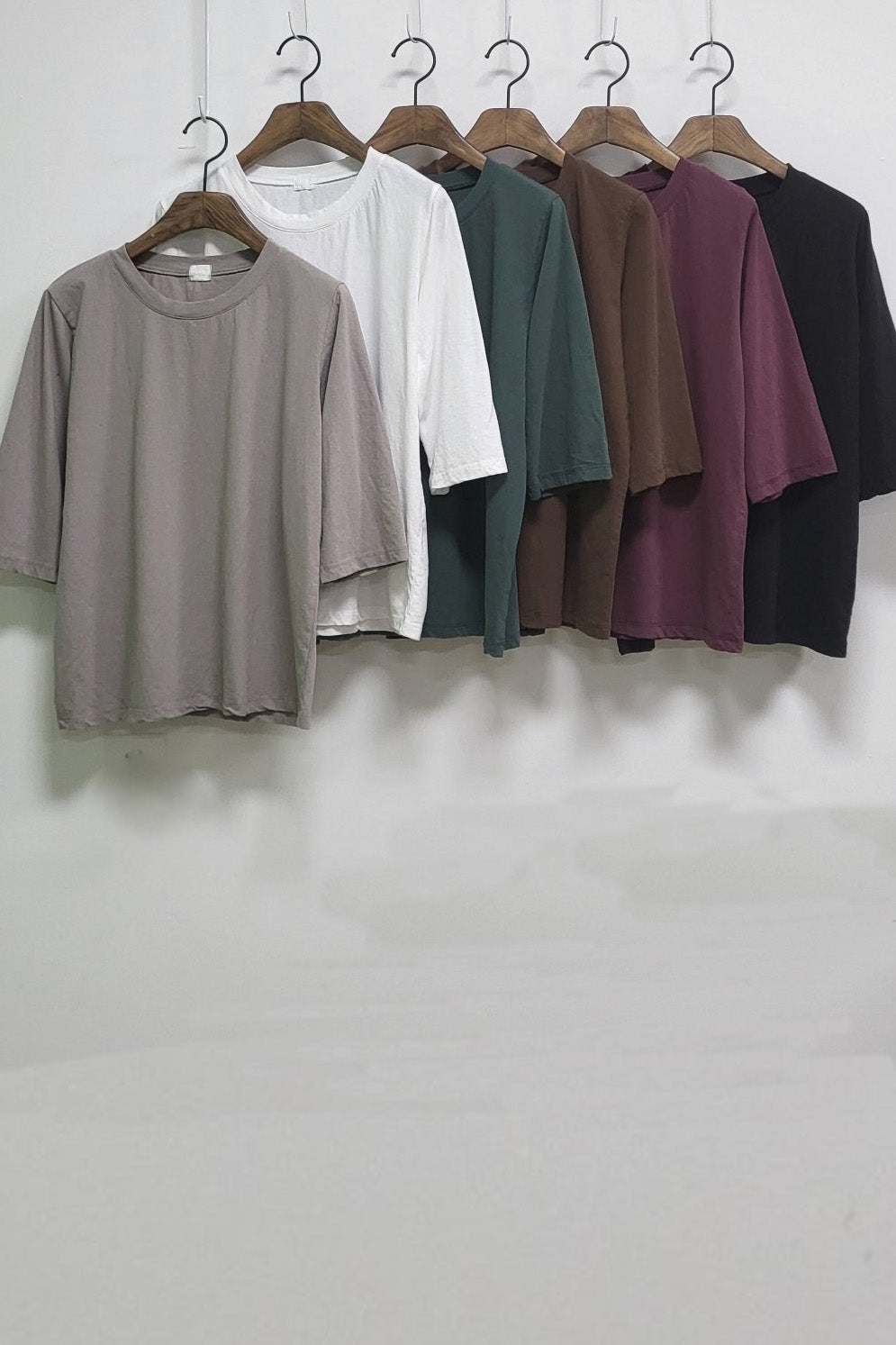 Washed Cotton 3/4 Sleeve T-Shirt