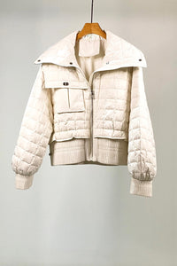 Wide Collar Padded Blouson Jacket 
