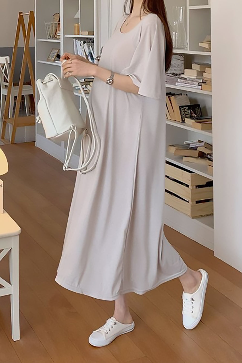 Flared Short Sleeve Swing Dress