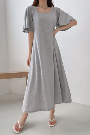 Flared Short Sleeve Swing Dress