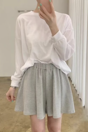 Mini Pull-On Skirt Pants