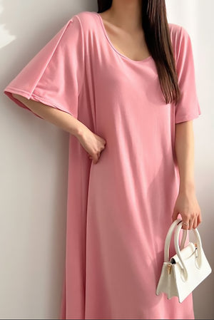 Flared Short Sleeve Swing Dress