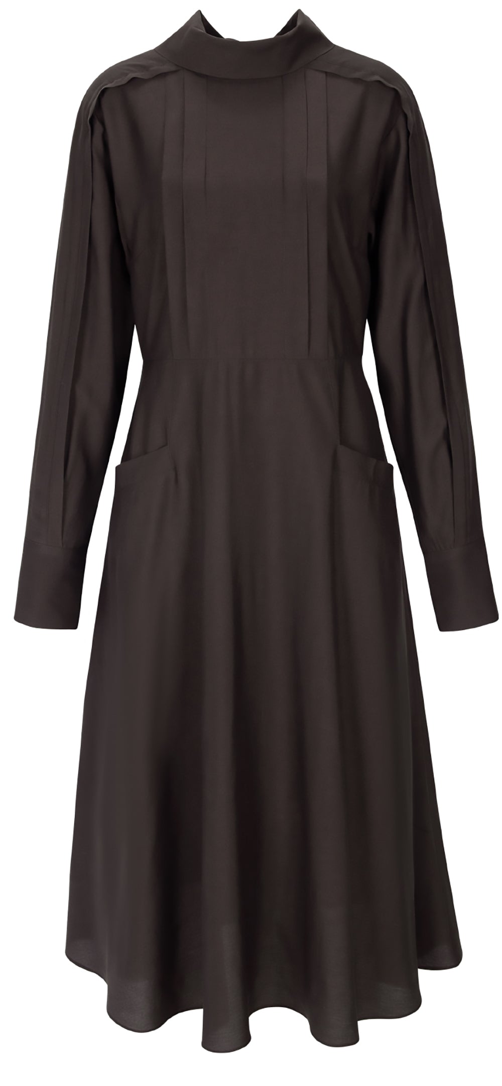 Tie Neck Flare Dress