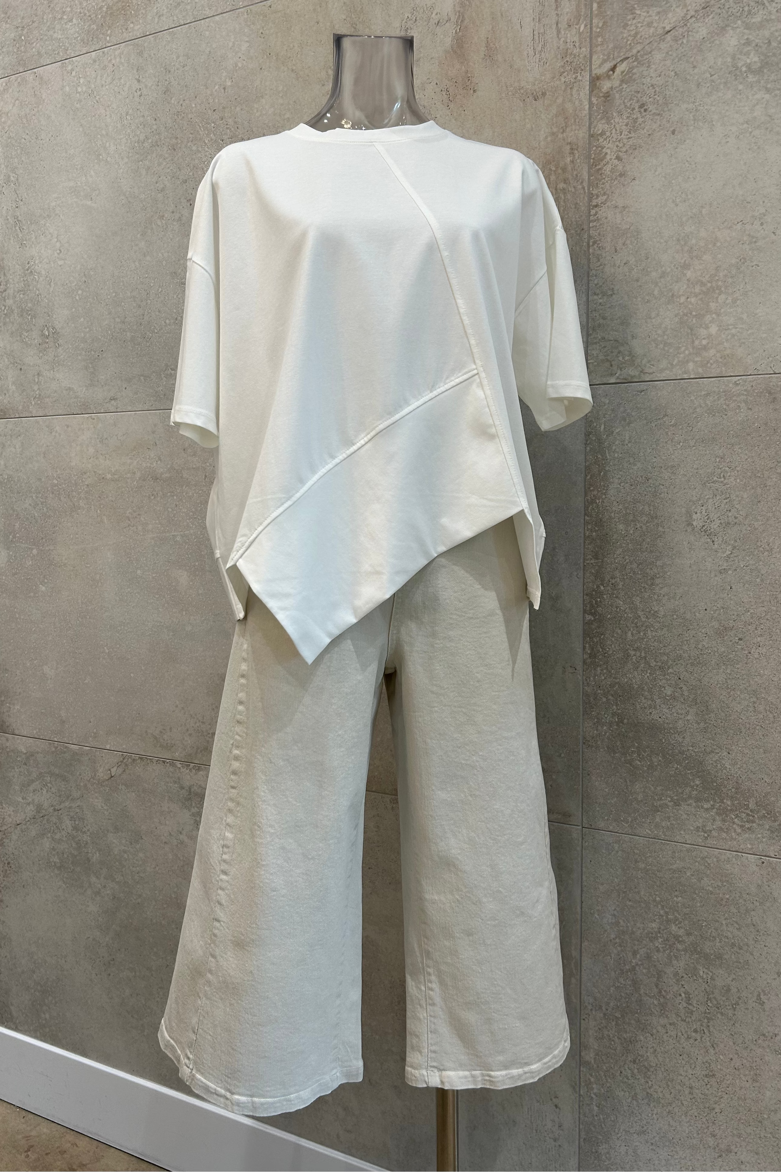 Asymmetrical Oversized Cotton T-Shirt