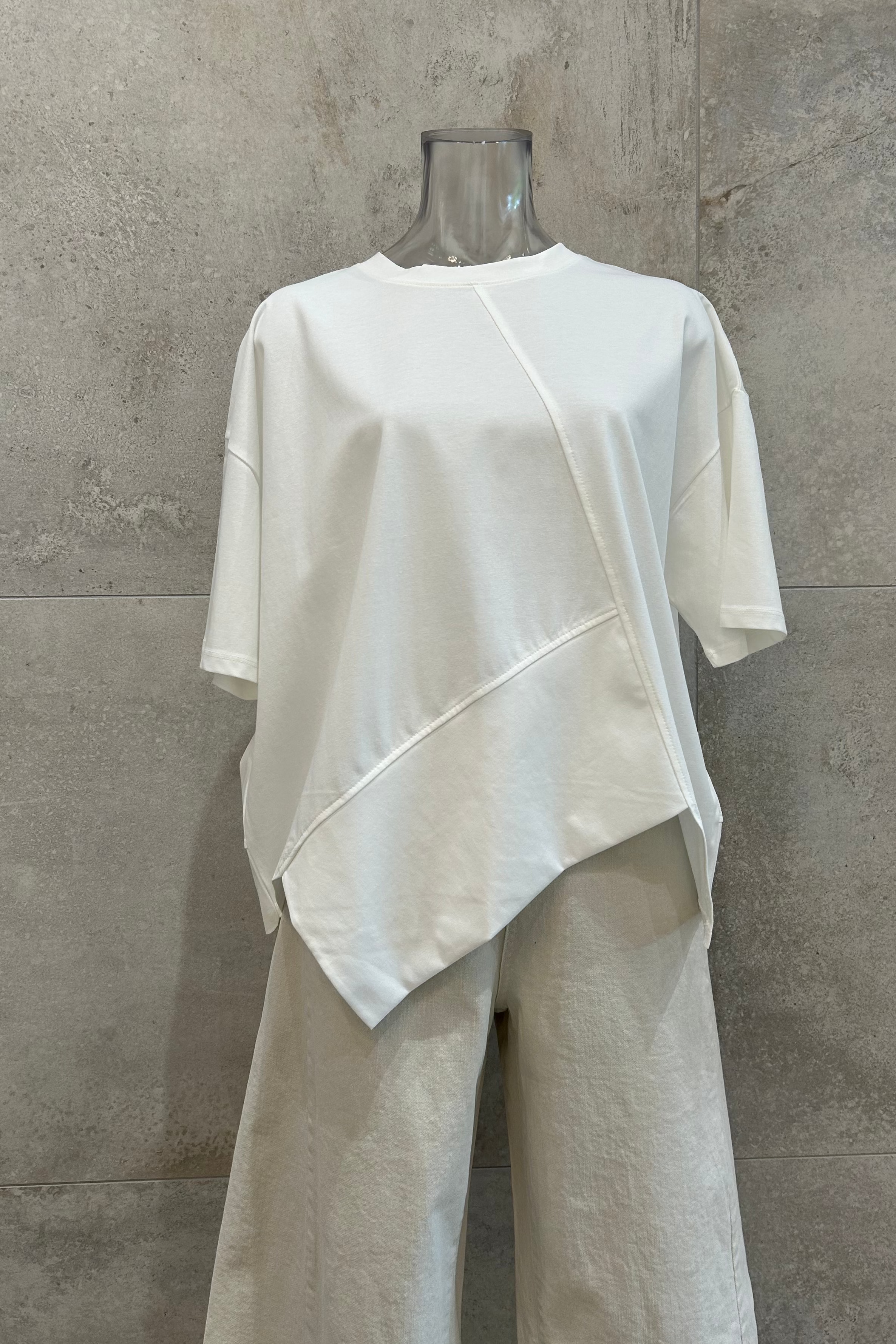 Asymmetrical Oversized Cotton T-Shirt
