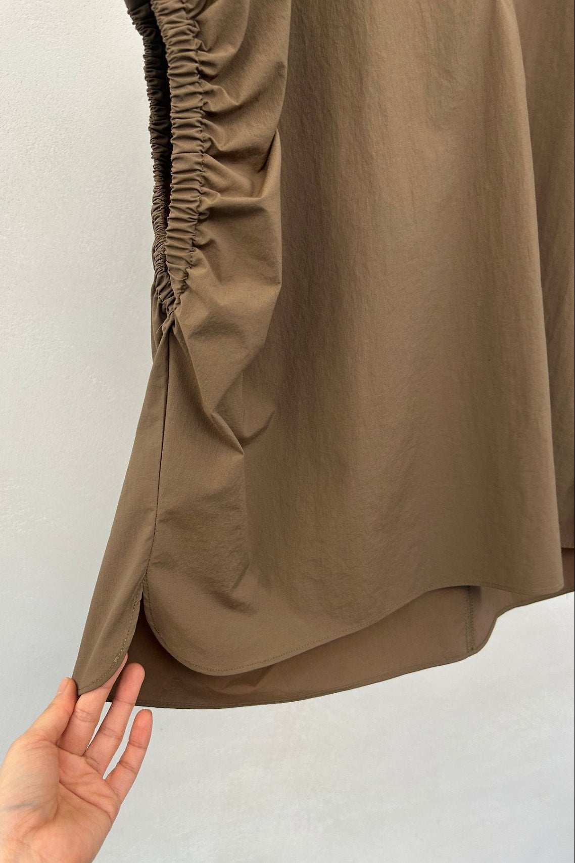 Banded Sleeve V-Neck Blouse