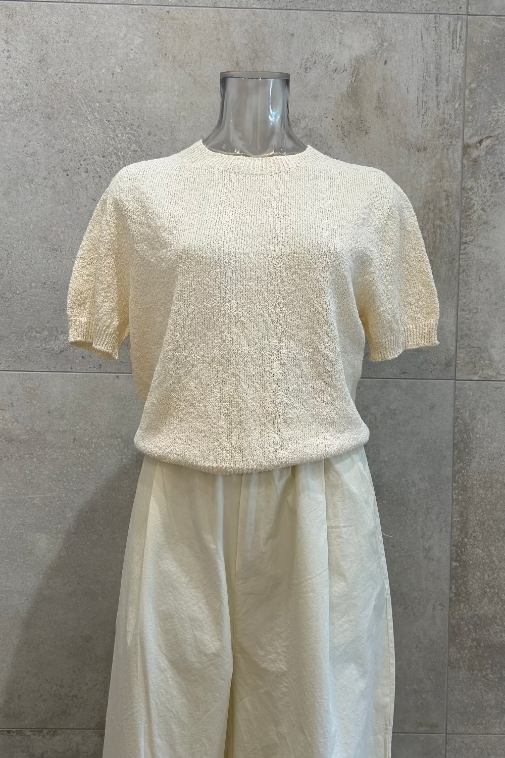 Boucle Crewneck Knit Top