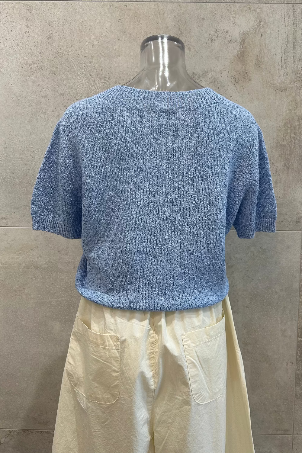 Boucle Crewneck Knit Top