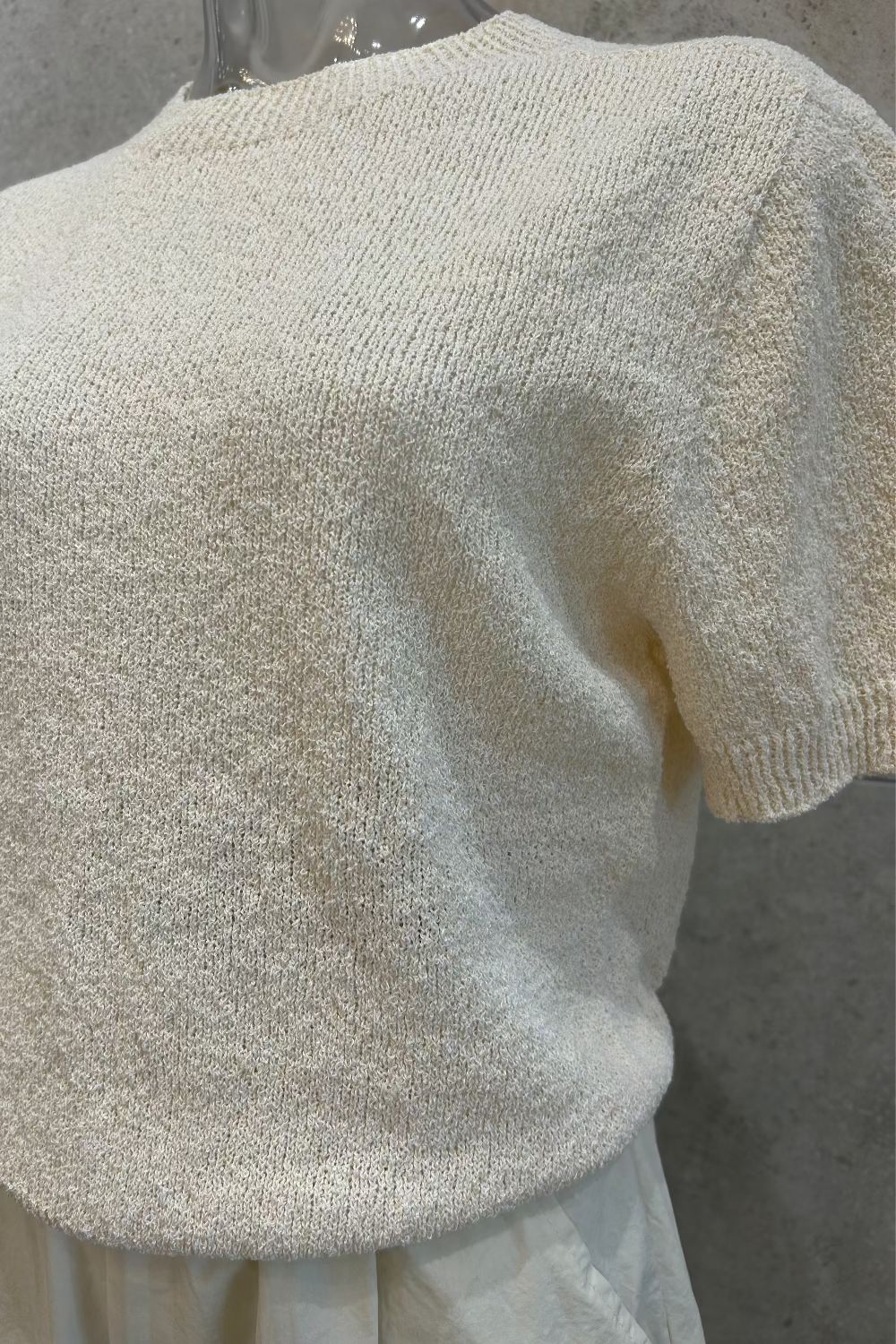 Boucle Crewneck Knit Top