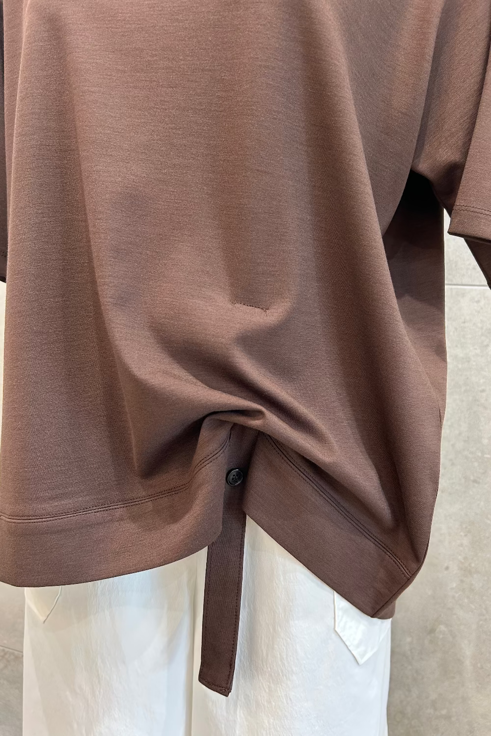 Button Drape T-Shirt