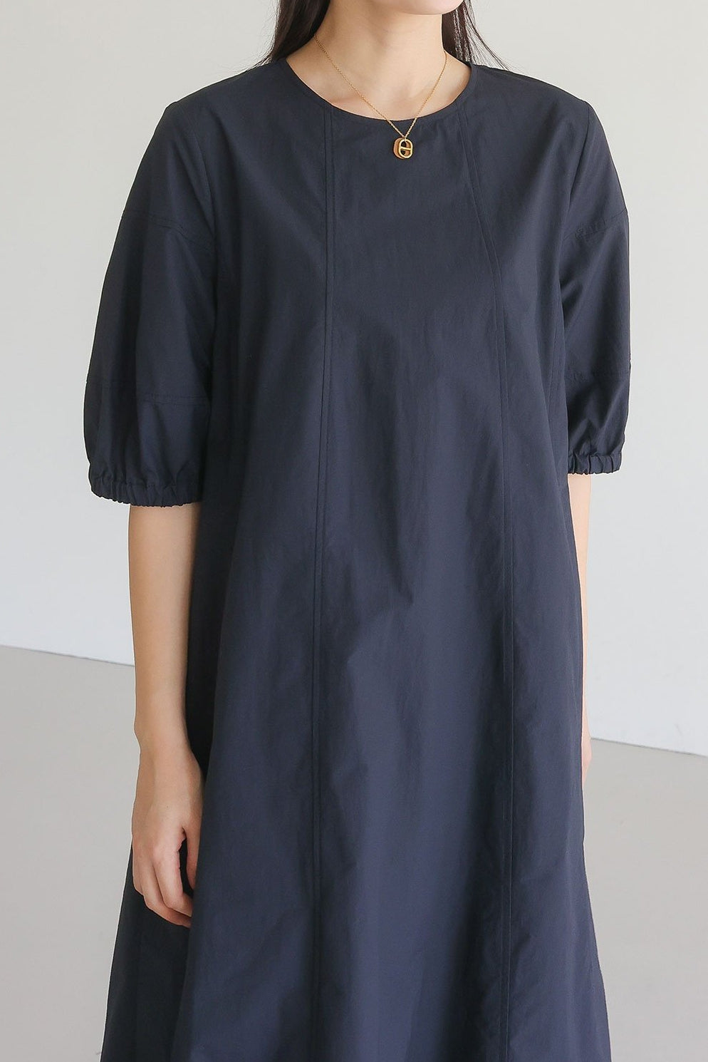 Crisp Short Sleeve Midi Dress