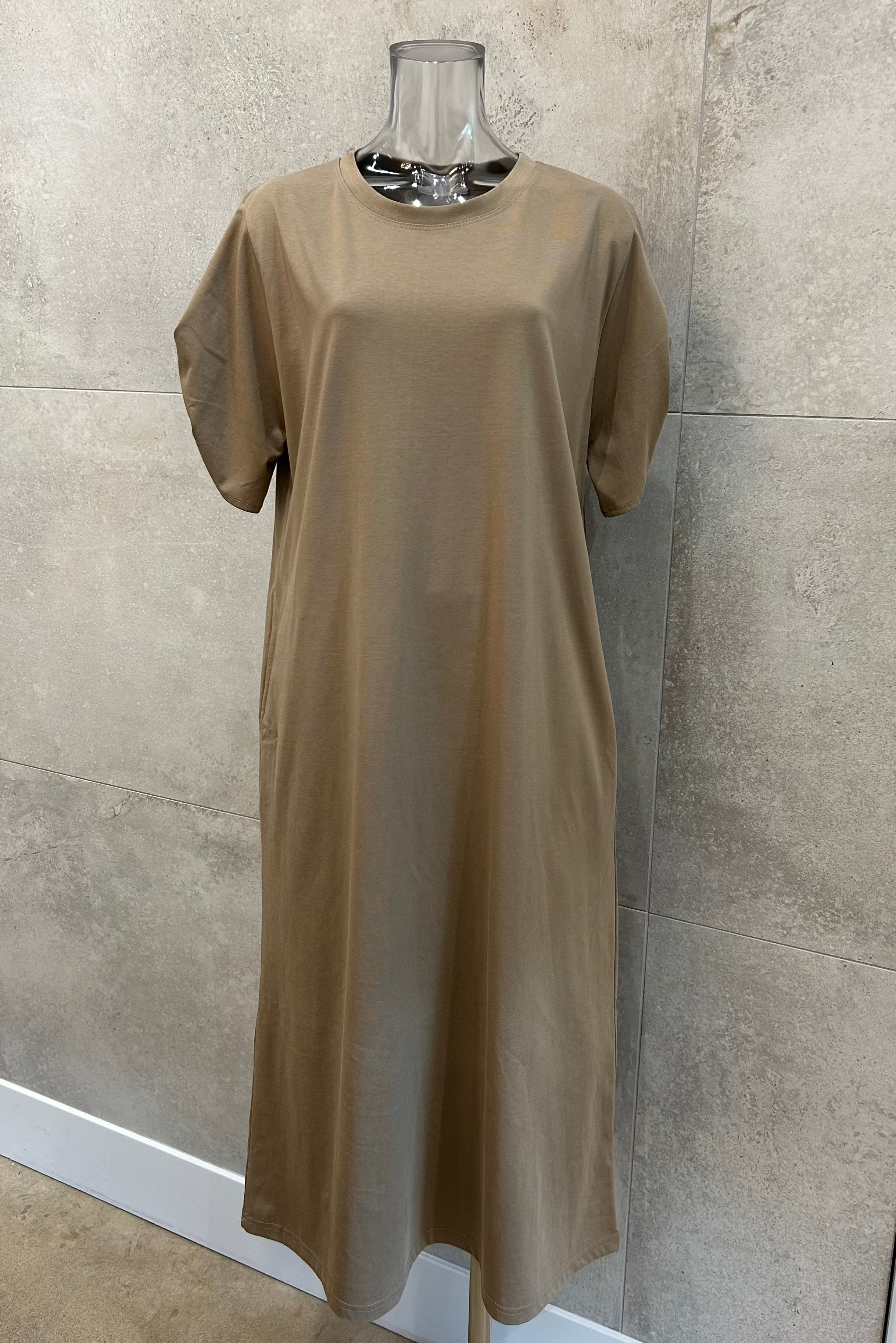 Draped Sleeve T-Shirt Dress