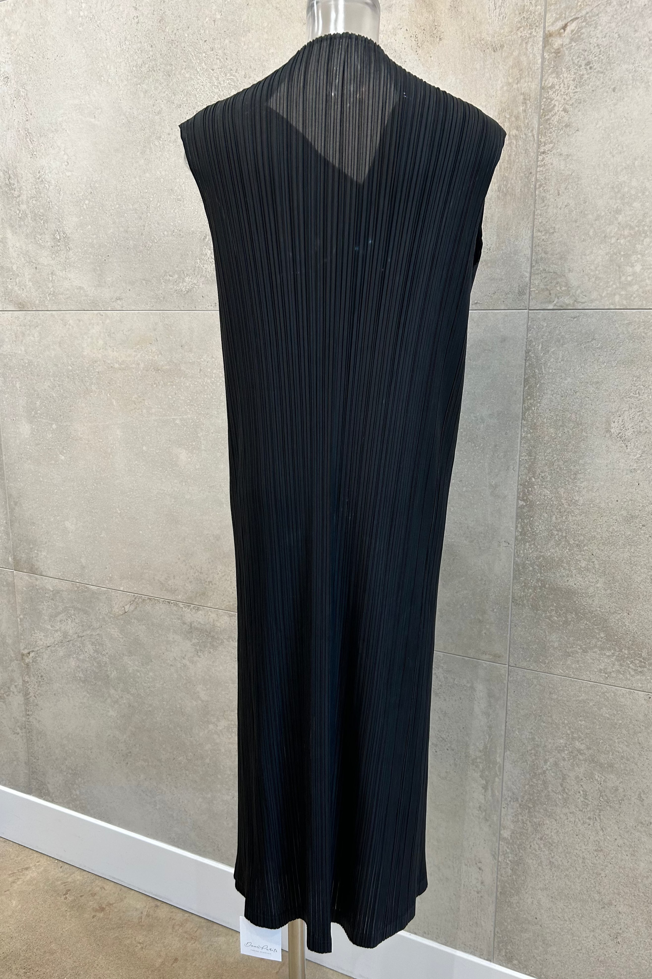 Drapery Pleats Long Dress