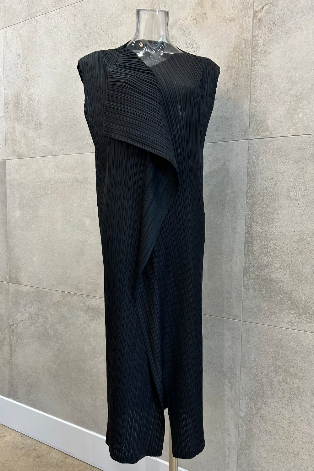 Drapery Pleats Long Dress