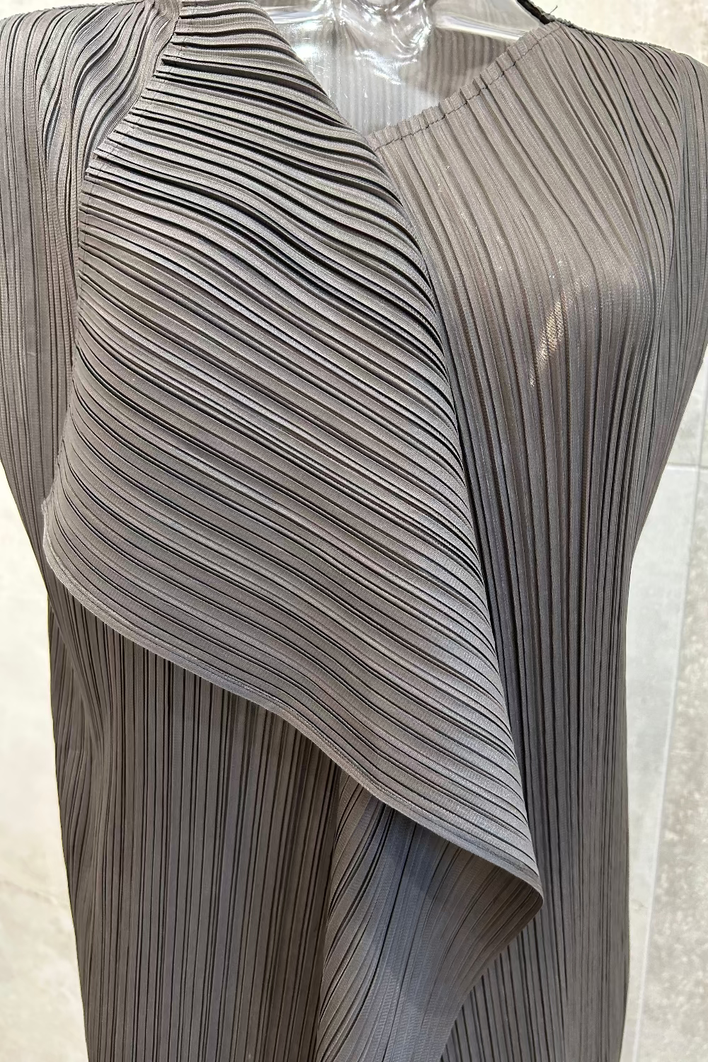 Drapery Pleats Long Dress