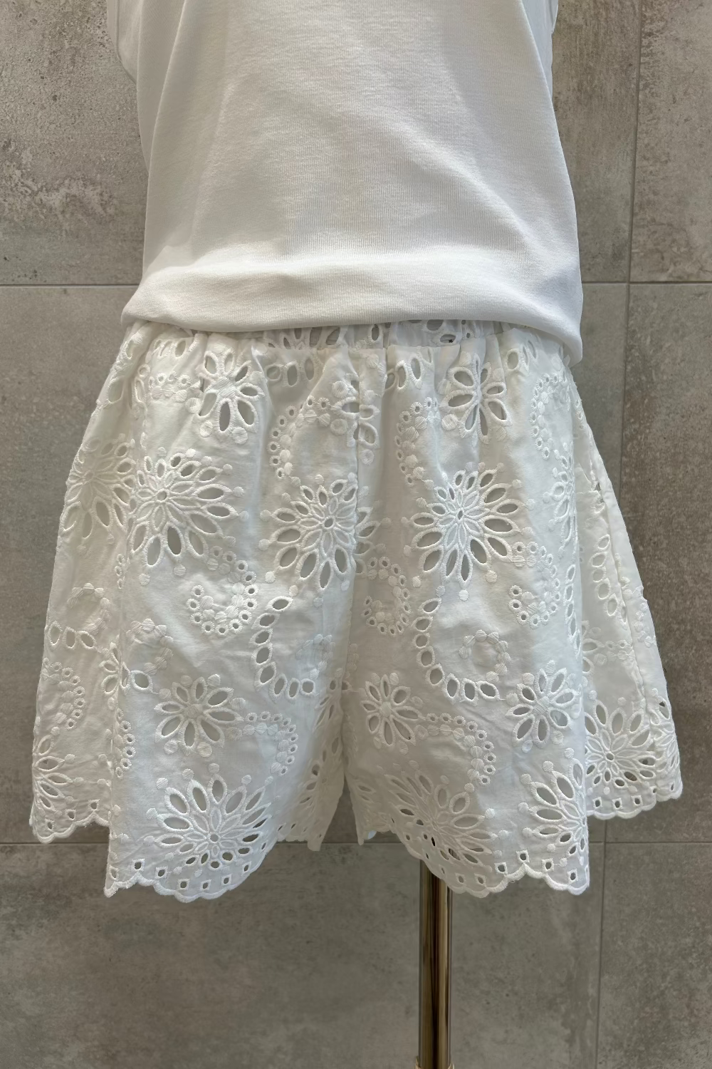 Eyelet Lace Pull On Shorts