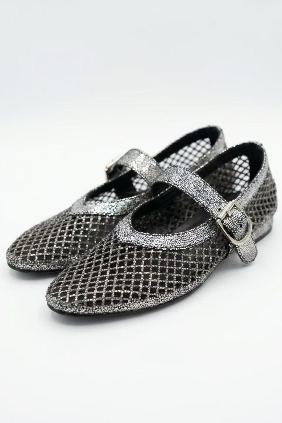 [Pre-order Special. Ends 6/14] Sparkle Fishnet Merry Jane Flats