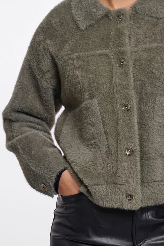 Fuzzy Knit Jacket