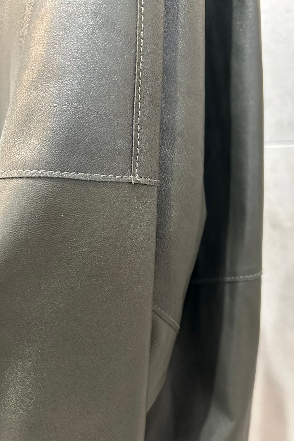 Hooded Oversized Leather Jacket