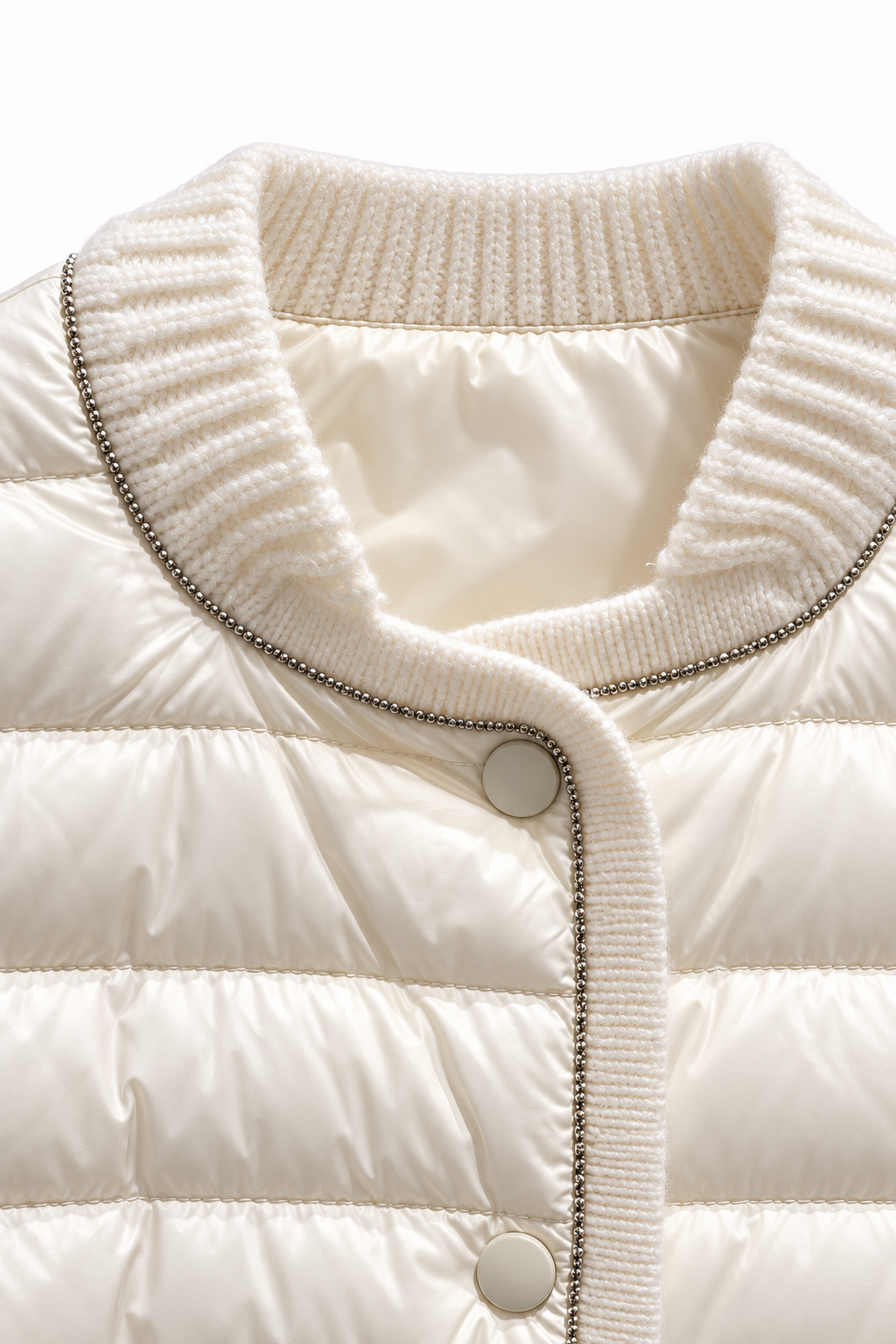 Knit Sleeve  Light Puffer Jacket