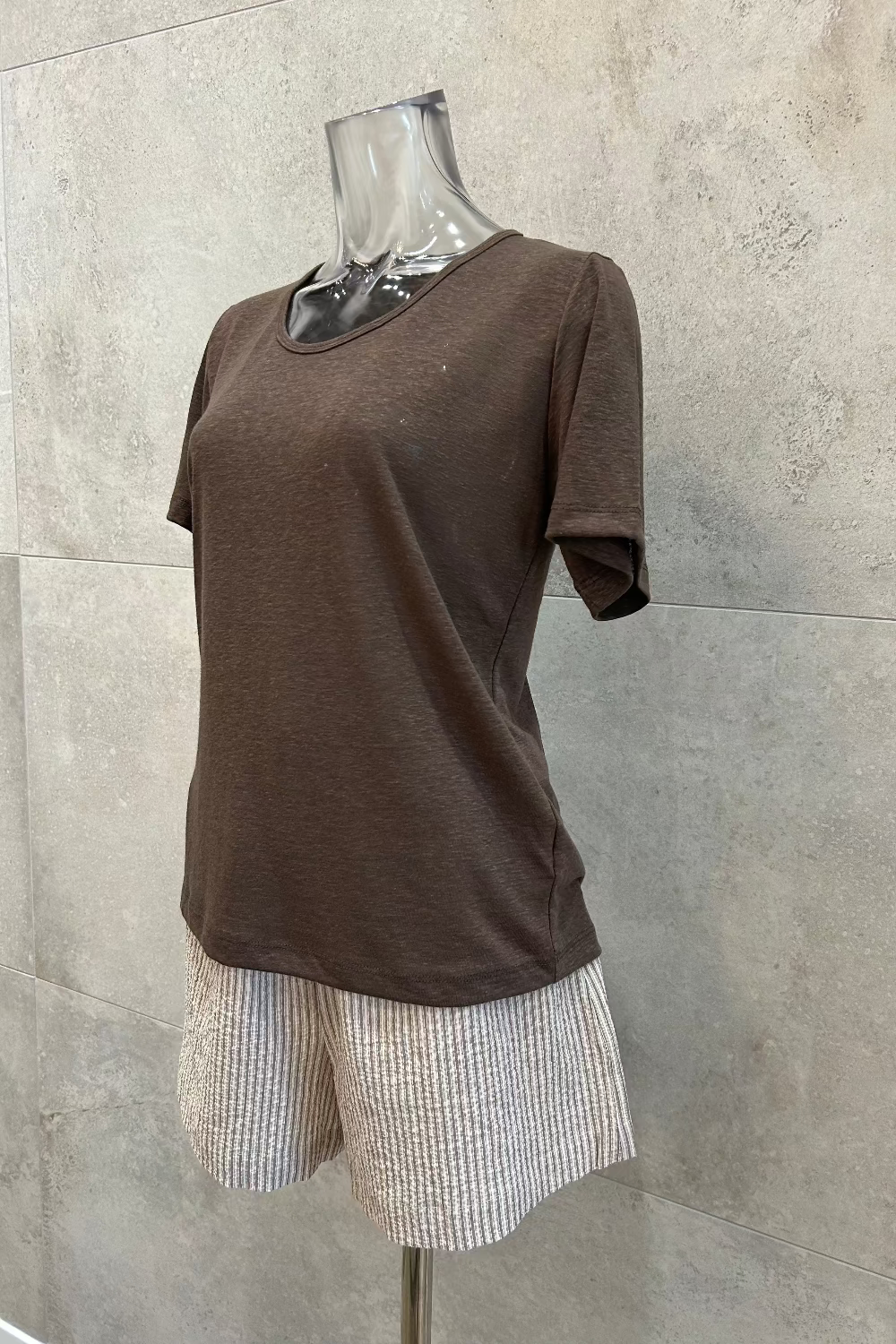 [Buy2 Get1 Free]  Linen U-Neck T-Shirt