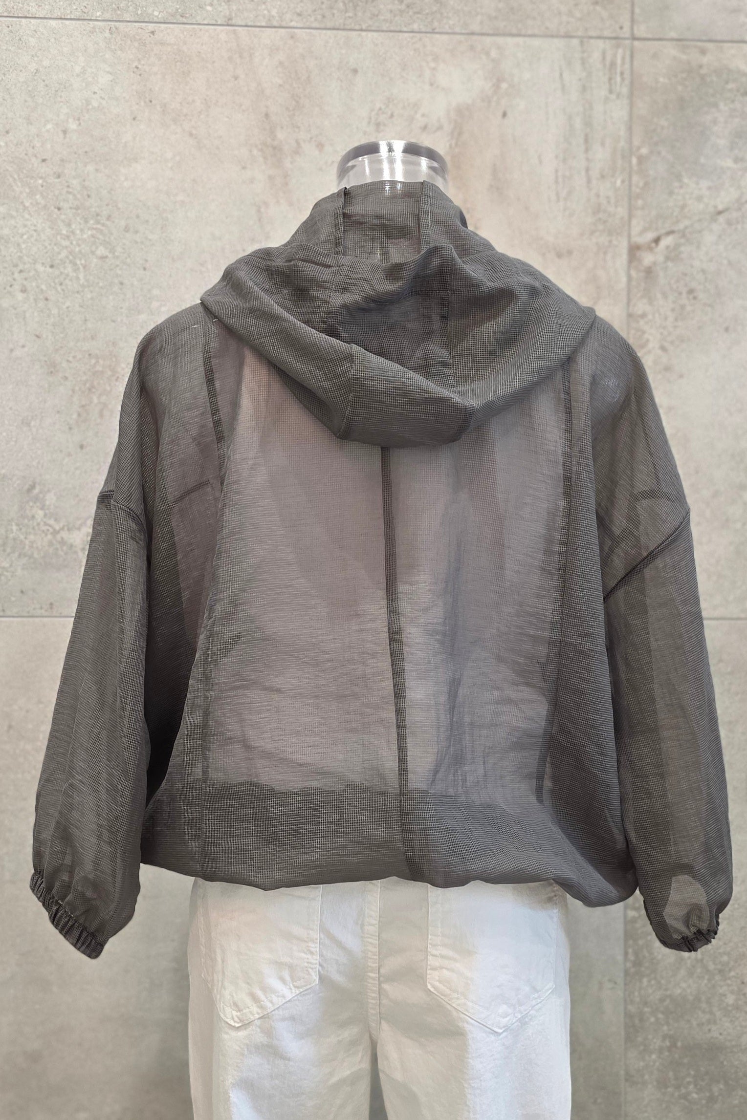 Mesh Grid 3/4 Sleeves Jacket