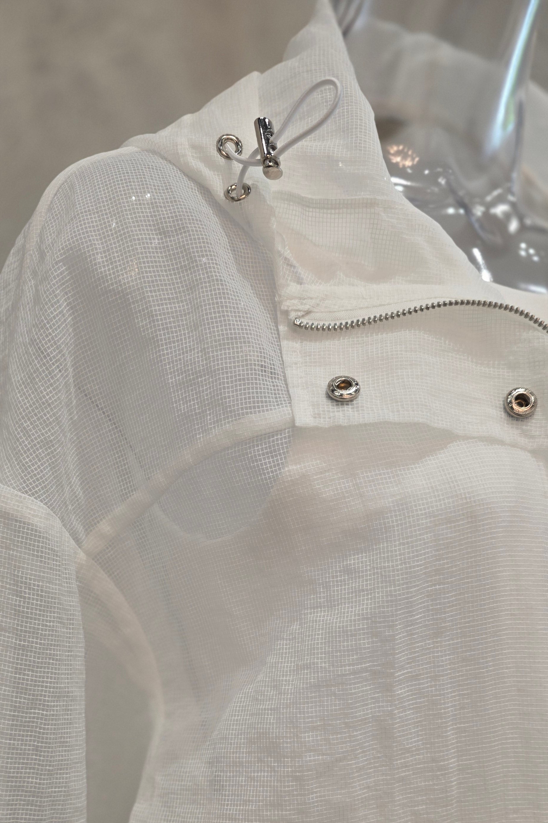 Mesh Grid 3/4 Sleeves Jacket