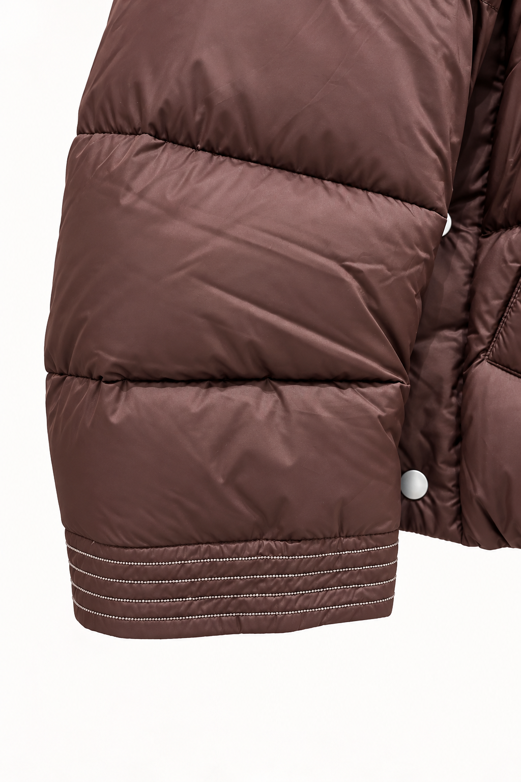 Metal Point Cuff Puffer Jacket
