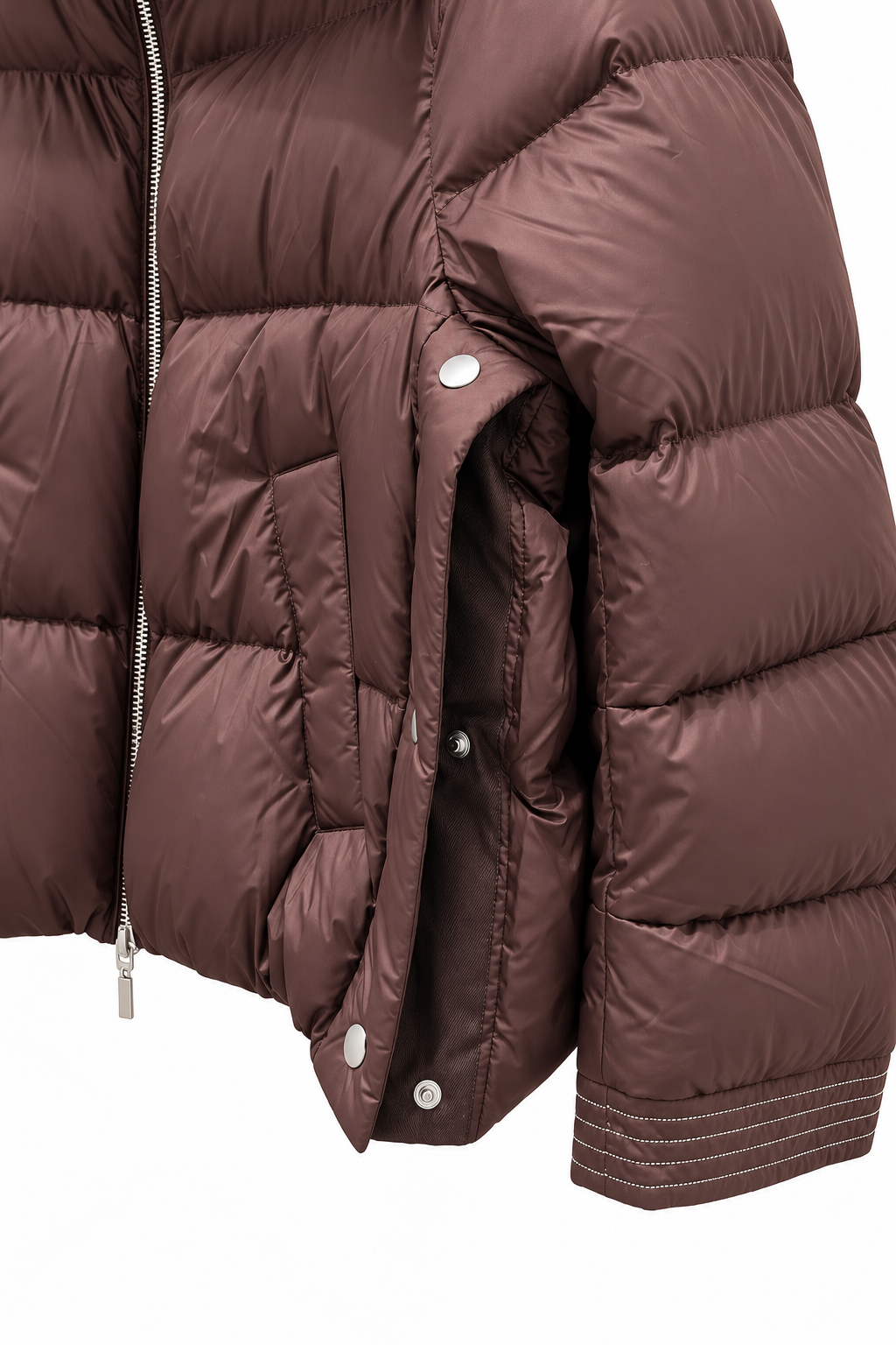 Metal Point Cuff Puffer Jacket