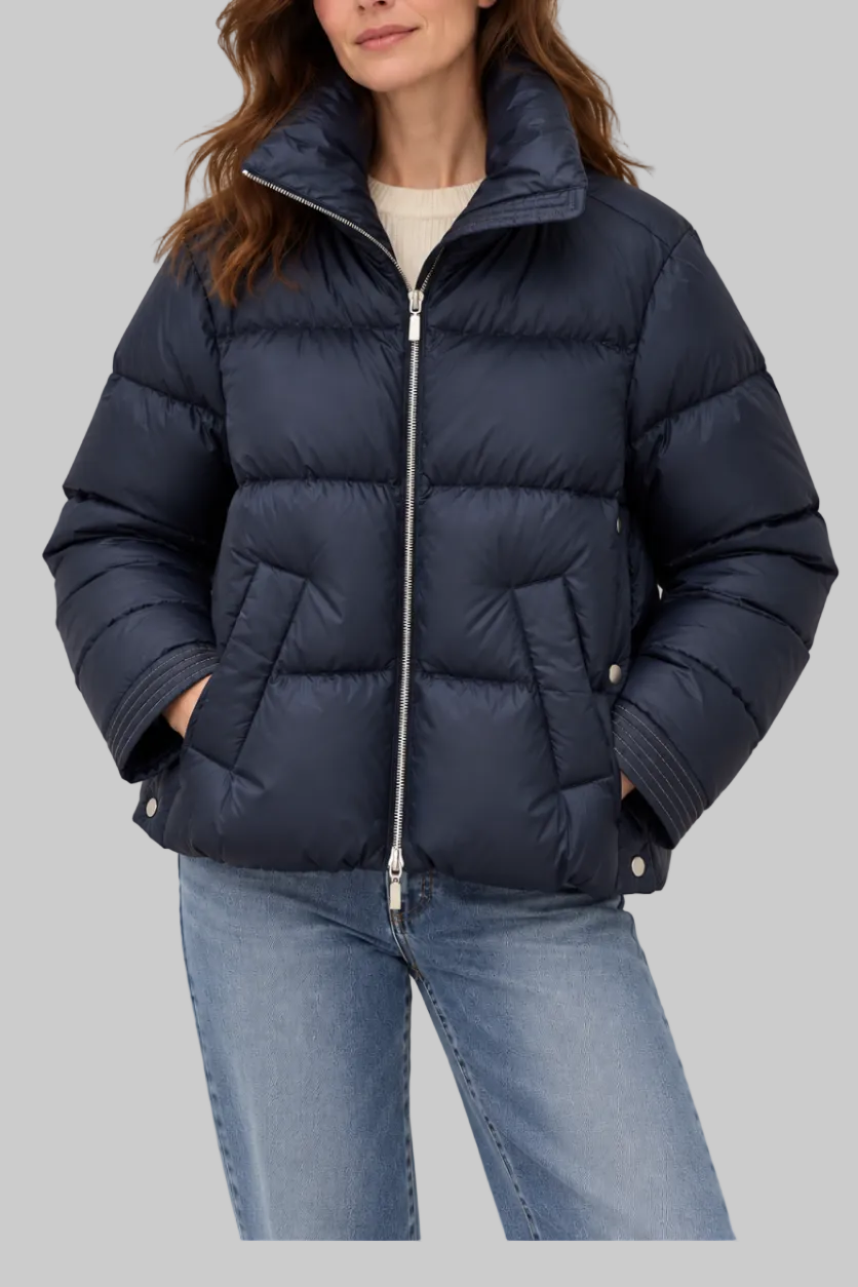 Metal Point Cuff Puffer Jacket