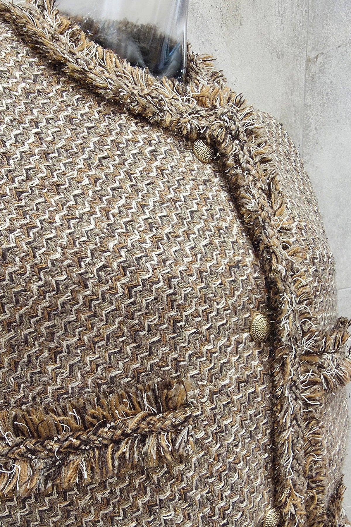 Metallic Tweed Vest