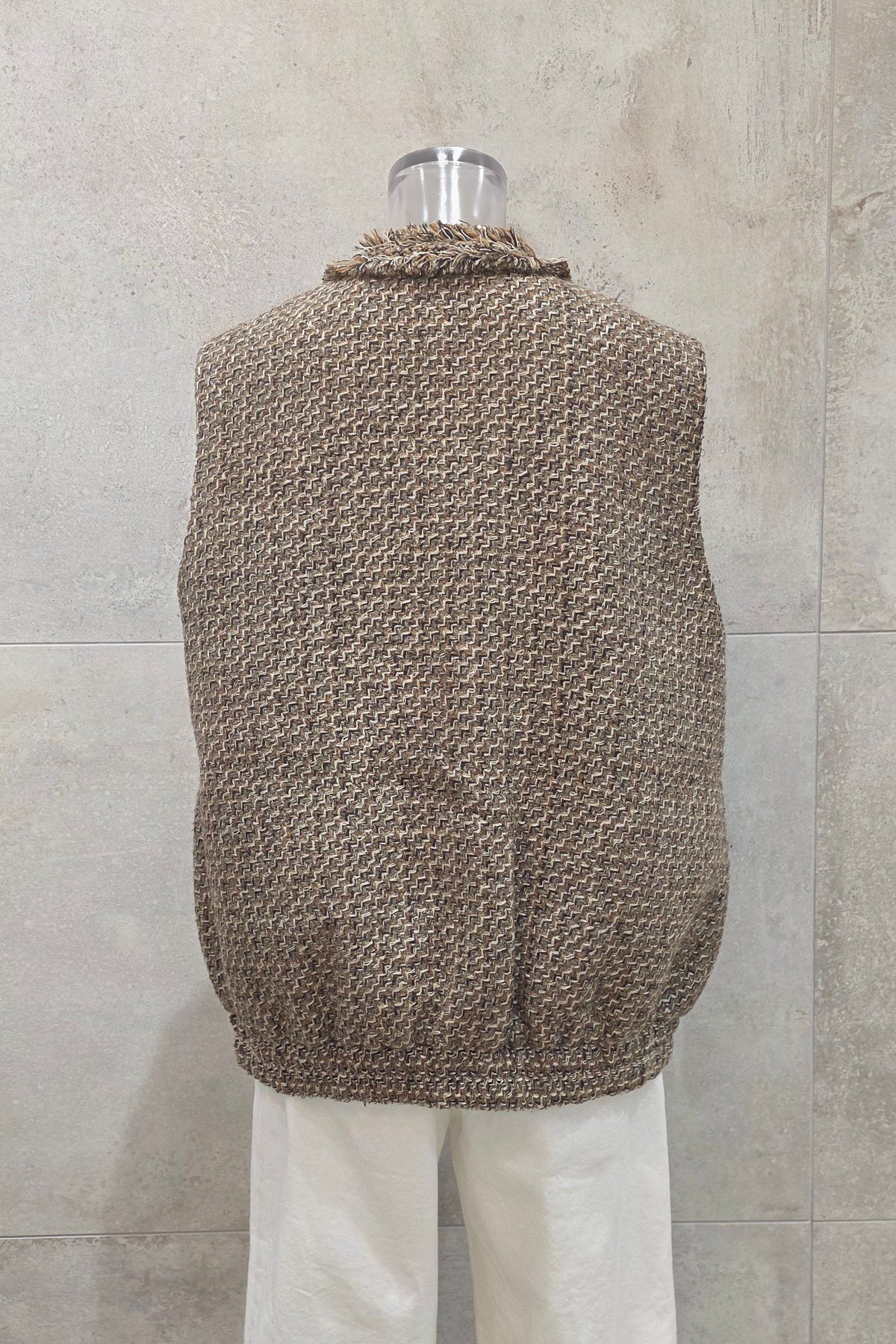 Metallic Tweed Vest