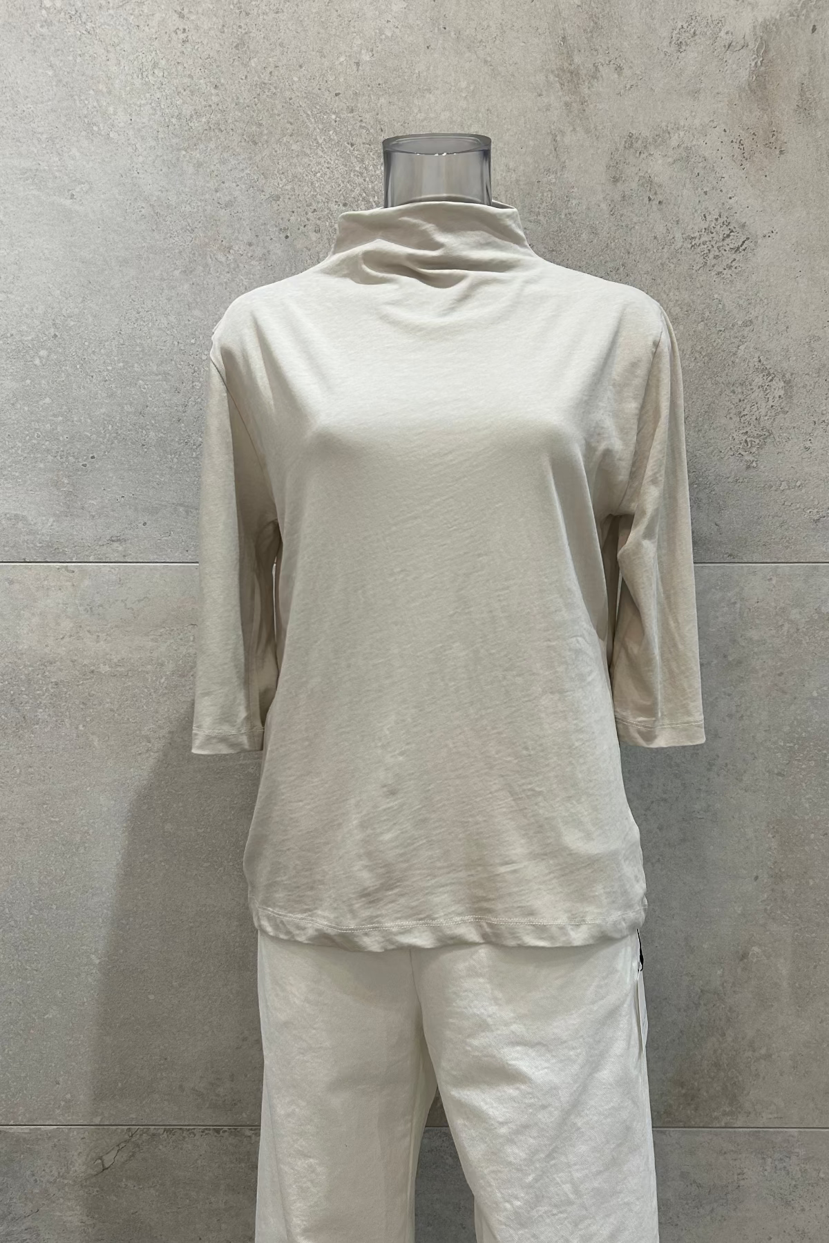Mock Neck 3/4 Sleeves T-Shirt