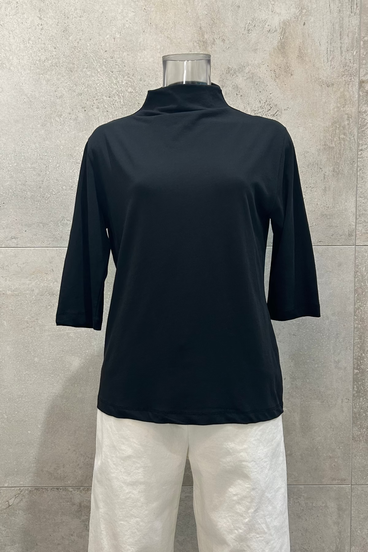 Mock Neck 3/4 Sleeves T-Shirt