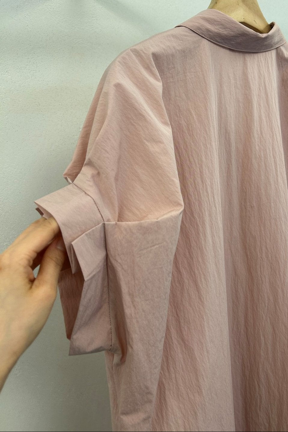 Pintuck Sleeve Long Dress