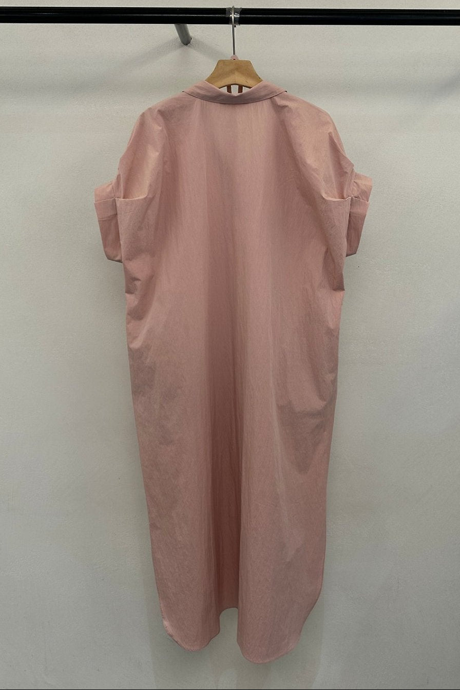 Pintuck Sleeve Long Dress
